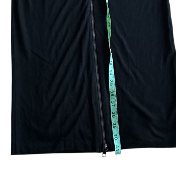 Armani Exchange Skirt Womens Size Medium Black Full Zip Front Maxi Soft Goth - Picture 4 of 7